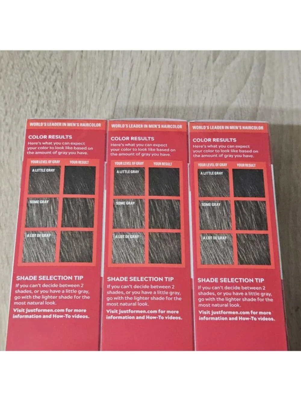 Just For MEN Easy Comb-In Permanent Hair Color - A-45 Dark Brown, Lot of 3